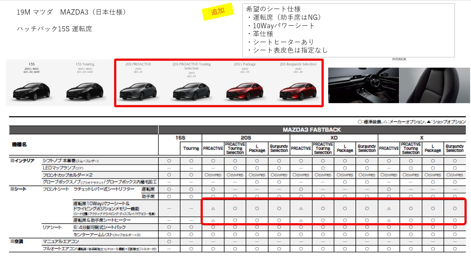 MAZDA：3 運転席 自動車部品販売事例 | フリーバード 自動車部品販売